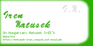 iren matusek business card